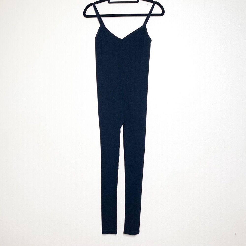 Hatch The Body Rib Unitard S Black Ribbed Jumpsuit Modal Maternity Bodysuit